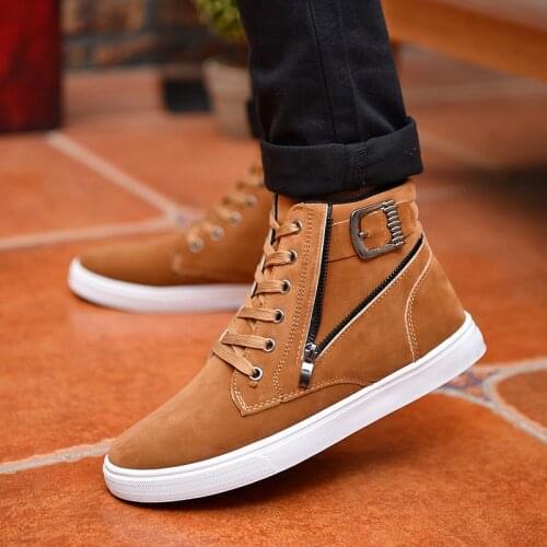 High Top Sneakers Men Martin Boots Autumn Winter Fashion Man Designer Shoes British Style Casual Shoes for Men Zapatos De Hombre