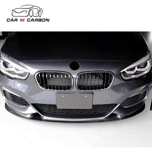 High quality Dry carbon fiber front lip for 1S F20 3D style front bumper spoiler with side skirts