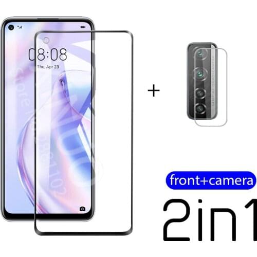 2-in-1 Tempered glass for huawei P40 Lite 5G camera screen protector glas for huawei huavei P 40lite p40 lit 5G protective film
