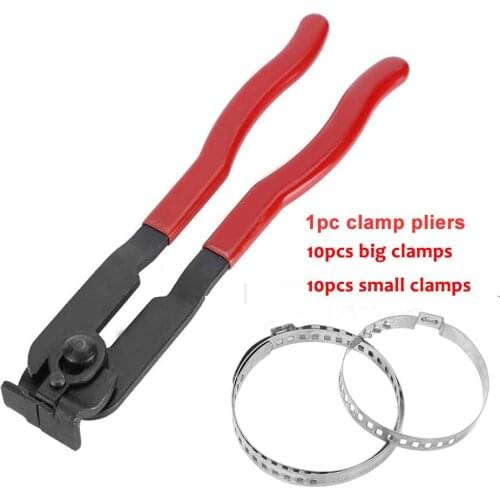 20pcs Auto ATV Adjustable axle CV Joint Boot Crimp Clamps with Pliers Tool Crimp-Ear Type Extension