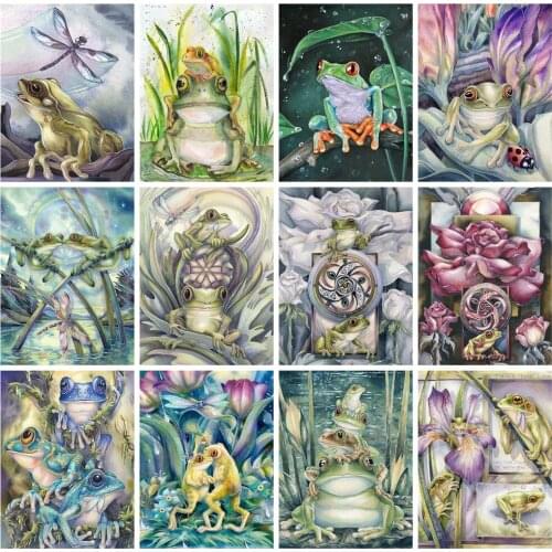 5D Diamond Painting Full Square Frog Handicraft Diamond Embroidery Sale Animal Home Decoration