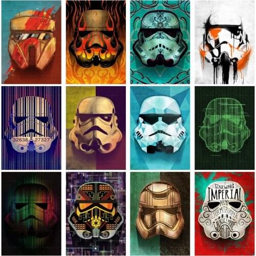5D Diamond Painting Star Wars Movie Poster Square/Round Embroidery Cross Stitch Kit Painting Mosaic DIY Home Decoration Gift
