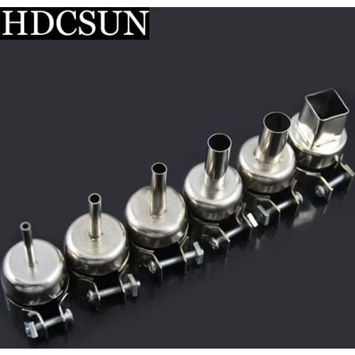 Free Shipping 6pcs/lot Round BGA Nozzle 3/4/5/8/10/12mm universal 858 BGA soldering station HOT AIR GUN for AOYUE ATTEN SAIKE