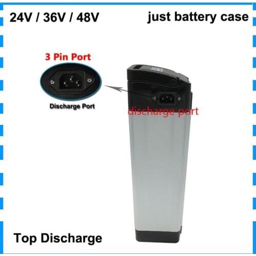 Top Discharge 24V 36V 48V Ebike battery case 24 V 36 V 48 V Silver Fish Ebike Aluminum housing