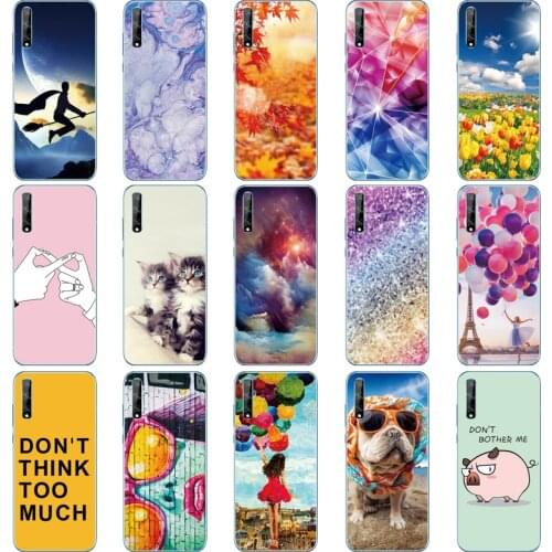 For Huawei Y8P Case 2020 Bumper Silicone TPU Soft Phone Cover For Huawei Y8P AQM-LX1 Y 8P Y8 P Case Cartoon funda