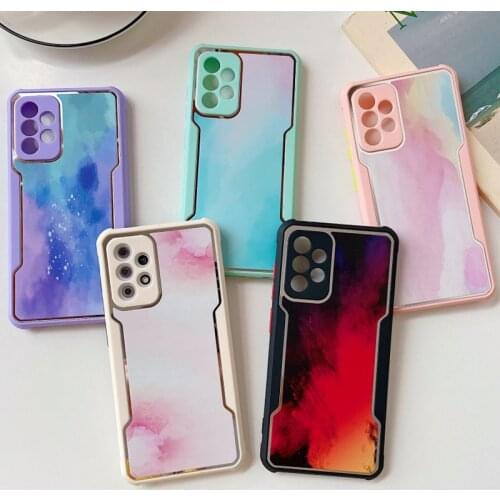 Luxury Watercolor Phone Case For Samsung A51 A71 A52 A72 A32 A50 A31 S21 Plus S20 FE S10 Plus Note 10 20 Ultra Shockproof Cover