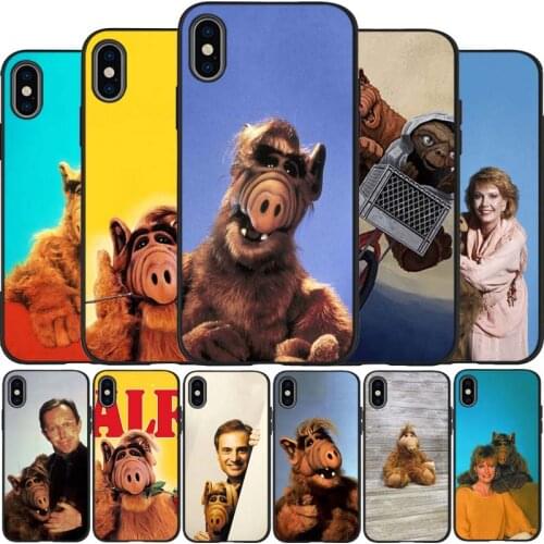 Alf black Silicone Phone Case For iPhone 12 XR XS Max 5 5S SE 2020 6 6S 7 8 PLUS X 11Pro Max 11 Cover