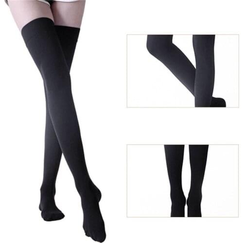 New Women Stockings Varicose Veins Thigh High 22-30 mmHg Medical Compression Closed Breathable Toe Stockings