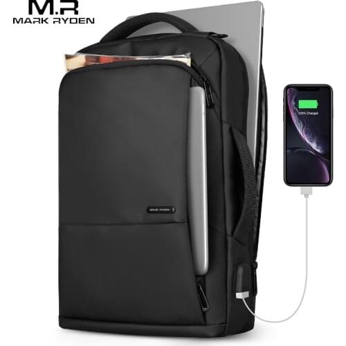 Mark Ryden Travel Backpack Large Capacity Teenager Male Mochila Anti-thief Bag USB Charging 15.6 inch Laptop Backpack