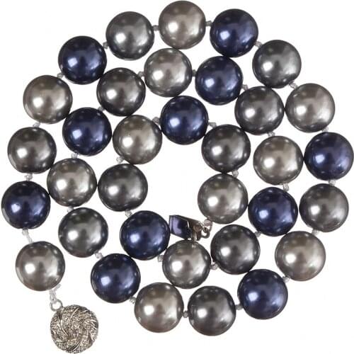 Elegant multicolour Imitation Pearl Choker Necklace Big Round Pearl Wedding Necklace for Women Charm Fashion Jewelry 10mm 45cm