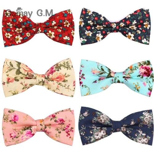 Suits Cotton Bow Ties For Men Cravats Fashion Adjustable Floral Bowtie for Wedding Party Groom Butterfly Adult Casual Bowties