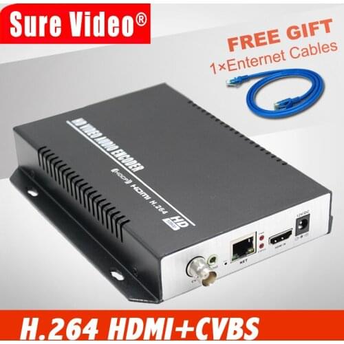 Hot sale CVBS&HDMI Encoder + Audio Over IP Stream MPEG4 /H.264 Encoder Wifi For Live Streaming IPTV Broadcasting