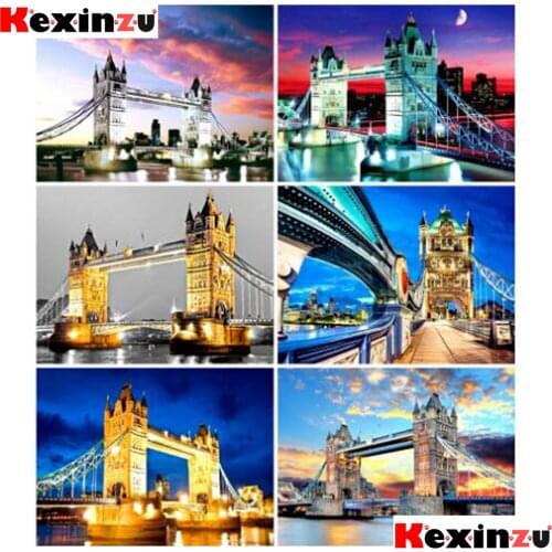 KEXINZU 5D square/round Diamond Painting New Arrivals Scenery Embroidery Bridge Mosaic Home Decoration Sale Handmade Gift Y646