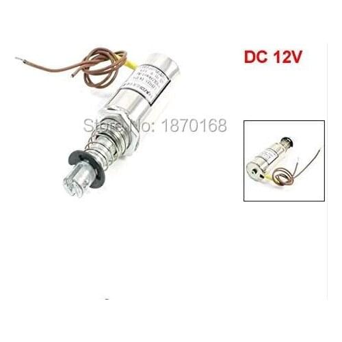 MQ8-Z12B DC 12V 1kg Force Wired Plunger Spring Pull Type Solenoid Electromagnet