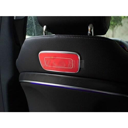 Seat Back Decoration Emblem Sticker For Mercedes Benz Accessories E Class 2017 W213 AMG Interior Chrome Car Styling Accessories