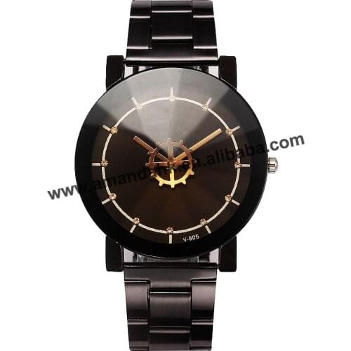 VK 805 New Brand Fashion Wheel Rock Gear Dial Wristwatch Alloy Band Sport Punk Men Women Quartz Watch Hot Sale Women Dress Watch