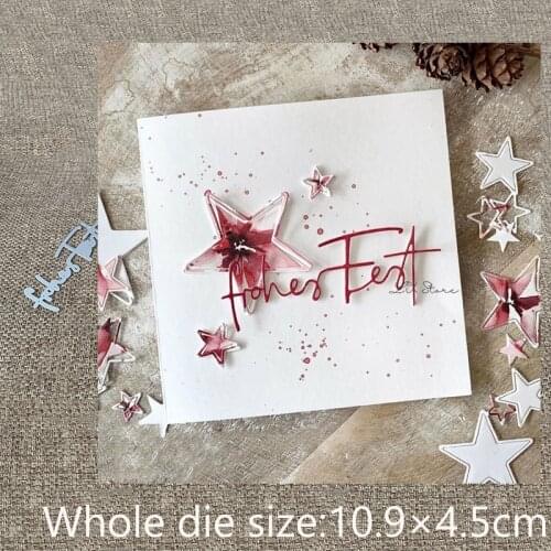New Design Craft Metal Cutting Die die cuts German Happy Holiday decoration scrapbook Album Paper Card Craft Embossing die cuts