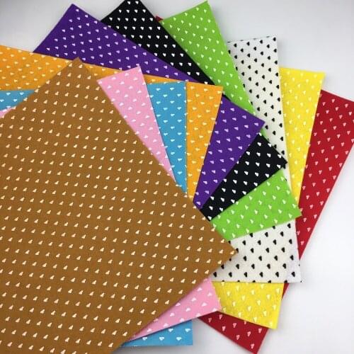 Printed Felt Fabric Non-woven Cloth Mix Colors Patchwork DIY Handmade Craft Sewing Home Decor Accessories 15*15cm 1mm 10PCS N3A