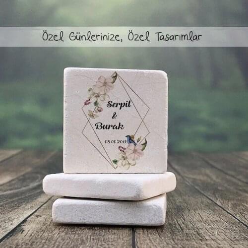 Personalized Natural Stone Magnet - 30 Pcs-Bird Design 362094687