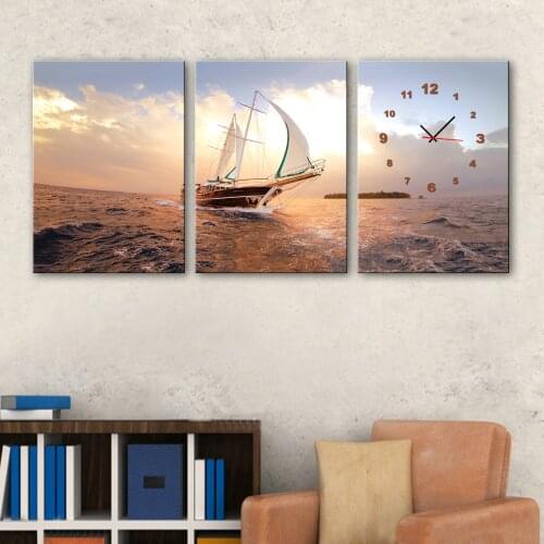 Full Drill DIY Boat On The Sea 5D Diamond Painting Cross Stitch Diamond Embroidery rhinestones Diamond Mosaic puzzle 3 pcs A669