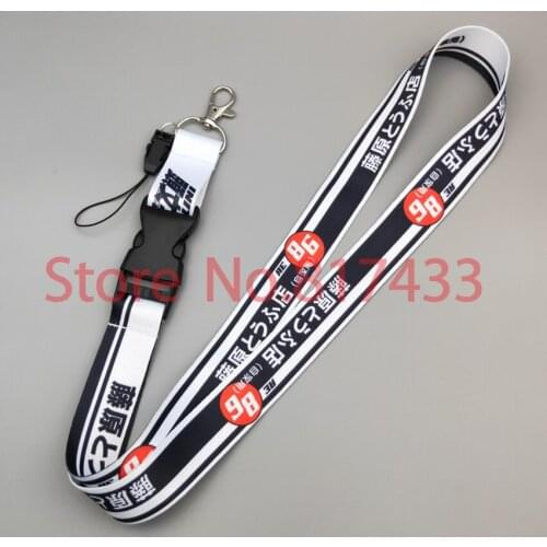 5pcs JDM Racing Initial D AE86 Car Lanyard Phone ID Card Neck Strap Rope