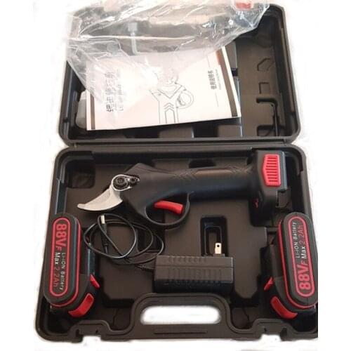 88V Electric Pruning Shears Cordless Pruner 30mm Max Cutting Secateur with Li-ion Battery Branch Cutter Garden Tool US EU Plug