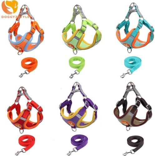 Pet Dog Harness and Leash Set for Small Medium Doga No Pull Puppy Vest Harness Adjustable Reflective Cat Harness Walking Leads