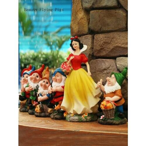 Snow White seven dwarf ornaments garden decorations kindergarten garden resin cute sculpture