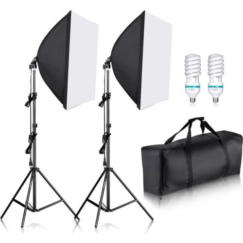 Neewer 700W Professional Photography 24x24 inches/60x60 centimeters Softbox with E27 Socket Light Lighting Kit