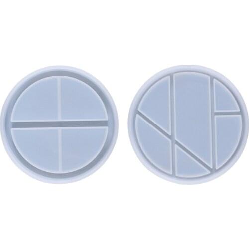 U90E DIY Epoxy Resin Mold Round Coaster Small Accessories Storage Tray Silicone Mould