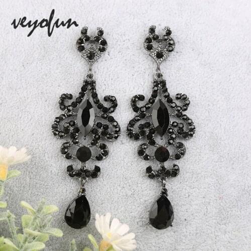Veyofun Vintage Crystal Drop Earrings Rhinestone Dangle Earrings Fashion Jewelry for Women Gift