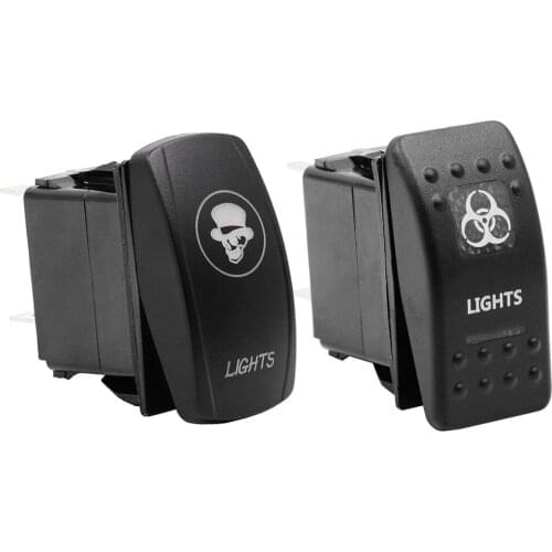 Waterproof 5 Pin Blue LED Backlit Rocker Switch Replacement for Car Boat UTV Truck Rocker Switch Car Accessories