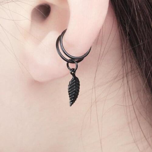 1 Price) Exquisite Fashion Simple Metal Leaf U-shaped Ear Clip Without Pierced Ear Clip Fake Earrings For Girls