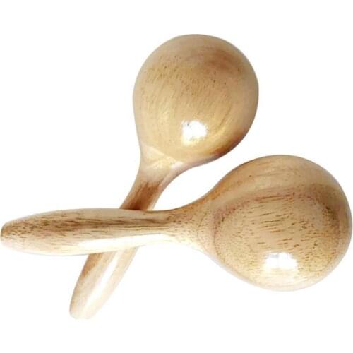 1Pc Children Wooden Maraca Toy Musical Percussion Instrument Children Rattle Toys Kids Educational Toys