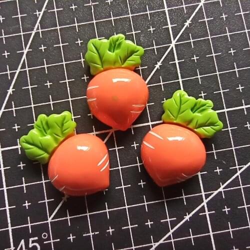 1pcs/lot resin flat back Simulation carrot 24mm Cabochons Scrapbooking Hair Bow Center DIY Christmas decration