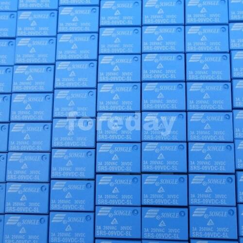 1000PCS NEW Original SONGLE Relays Power Relay SRS PCB 6 Pins BLUE 9V SRS-09VDC-SL SRS-9VDC-SL 1000PCS/LOT 6P *FD393X1000