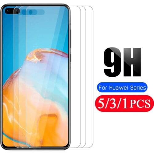5/3/1Pcs tempered glass protective film for huawei P20 P30 pro P40 lite E P40 pro plus phone screen protector glass smartphone