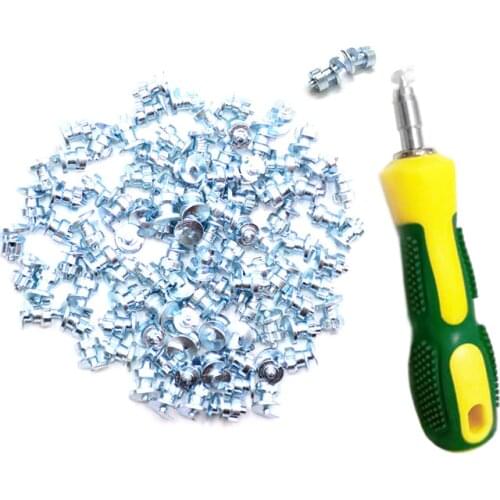 50pcs/lot Stud Screw 7mm Anti-Slip Screw Stud Wheel Tyre Snow Tire Spikes Trim with Install Sleeve Tool for Auto Car SUV ATV