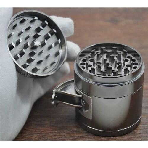 On Sale Premonition Big Grinder 4 Layer Herb Grinder with Windows Tobacco Smoke Super Shredder Crusher High Quality Zinc Alloy