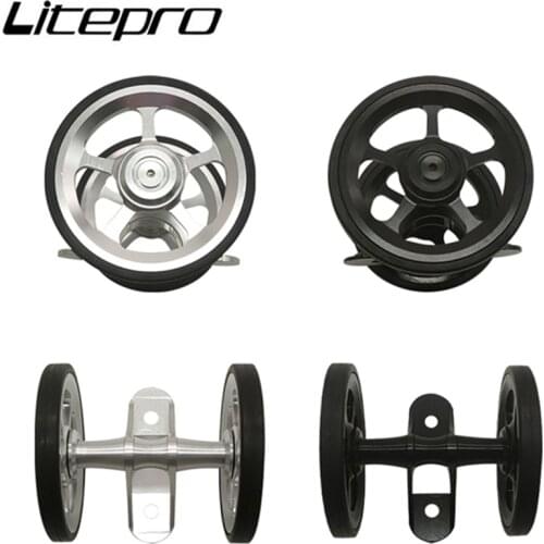 Mud Gear Dual Wheels Mudguard Easy Wheel CNC Aluminum Alloy Bicycle Big Wheelset For Brompton Folding Bike