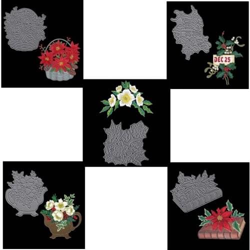 Blooming Flowers Cutting Die DIY Scrapbooking Template Embossing Stencil Paper Card Album Photo Making Handmade Decoration