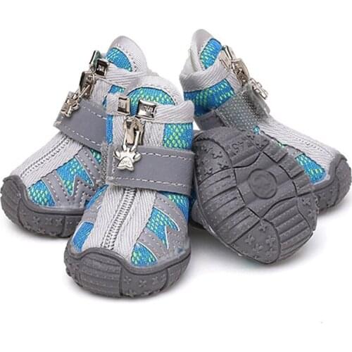 Dog Breathable Soft Bottom Anti-slide Shoes Reflective Breathable Mesh Dog Boots Paw Protector New