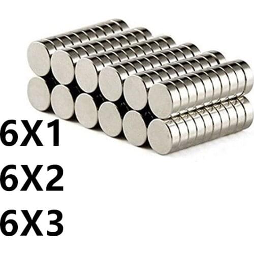 Hot Sale 20 50 100PCS/batch 6x1 6x2 6x3mm Magnet Hot Small Round Magnet Strong Magnet Rare Earth Neodymium Magnet