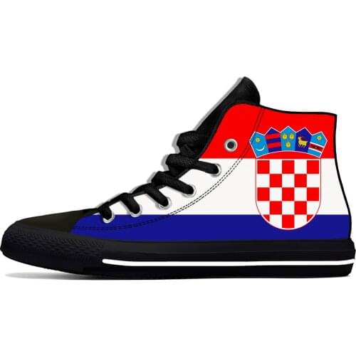 Croatia Croatian Flag Republic Patriotic Fashion Casual Cloth Shoes High Top Lightweight Breathable 3D Print Men Women Sneakers