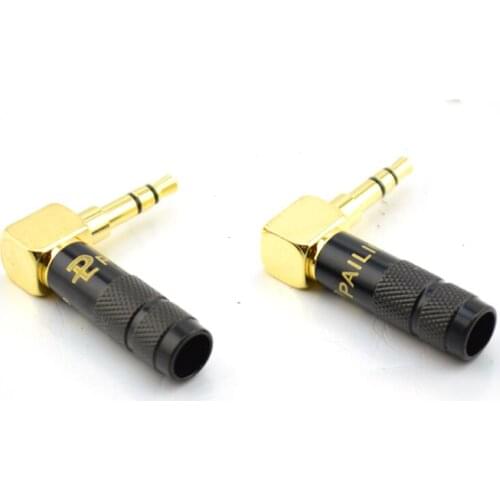 50pcs style 90 degree L Shape mini plug 3.5mm P-3.5 G Male stereo phono Adapter