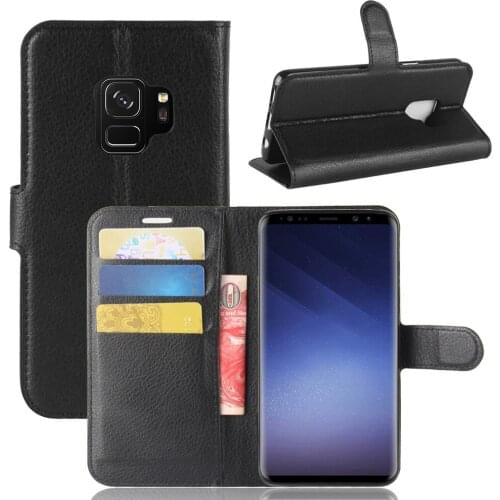 Fashion Wallet PU Leather Case Cover For Samsung Galaxy S9 Plus Flip Protective Phone Back Shell With Card Holders