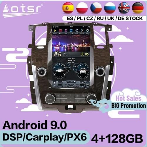128G Tesla Screen Multimedia Stereo Android Player For Nissan Patrol 2010 2011 2012 2013 2014 2015 2016 2017 GPS Radio Head Unit