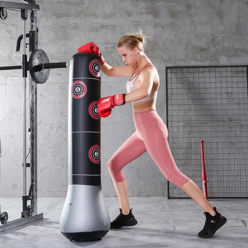 Inflatable Boxing Bag Training Pressure Relief Exercise Water Base Punching Standing Sandbag Fitness Body BuildingEquipment 1.6m