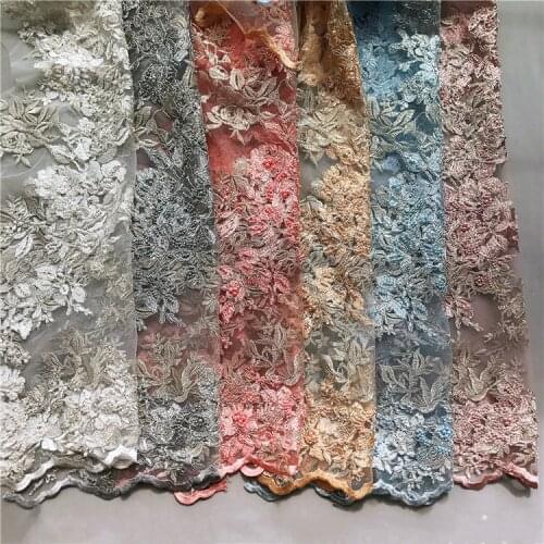 2019 new popular luxury heavy handmade beaded car bone silver thread embroidery