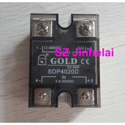 GOLD SDP4020D Authentic original Single-phase DC control DC SOLID STATE RELAY 20A 12-480VDC 3.5-32VDC
